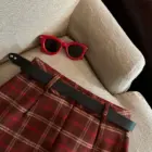 Plaid Mini Skirt - Preppy Aesthetic word1