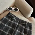 Plaid Mini Skirt - Preppy Aesthetic word1
