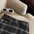 Plaid Mini Skirt - Preppy Aesthetic word1