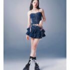 High Waist French Style Bow Skirt - Y2K Aesthetic word3