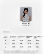 Model wearing an American Style Long Sleeve Thin T-shirt - FairyCore with butterfly print.