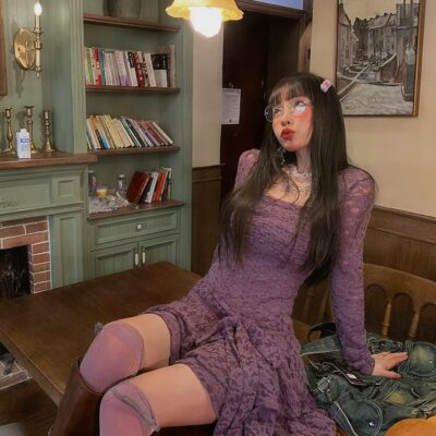 Lace Spring Dress - Gothic Aesthetic