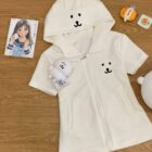 Hooded Short Sleeve Top - Jojifuku Aesthetic word2