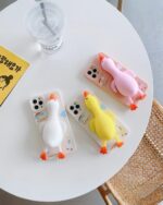 Colorful duck iphone case set, kawaii style phone case.