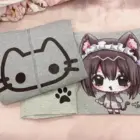 Cute Neko Print Gray Hoodie - Harajuku Aesthetic word1