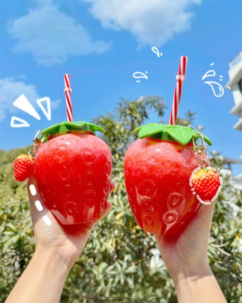 Kawaii Strawberry Water Bottle