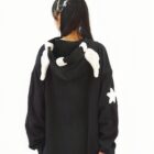 Loose Thick Feathered Hoodie - Harajuku Aesthetic word1