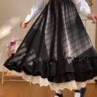 Ruffled High Waist Long Skirt - Gothic Lolita word3