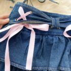 Two-piece Coquette Denim Set - Y2K Aesthetic word3