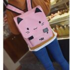 Kawaii Aesthetic Neko Backpack - School Edition word1