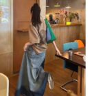 Gradient Cut Out Long Skirt - Y2K Aesthetic word3