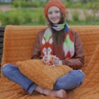 Cute Fox Scarf - Cottage Aesthetic word3
