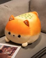 Nekopan bread cat plushie, a soft and chonky orange cat toy.