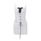 Bowed Thin Sling Dress - Coquette Aesthetic word1