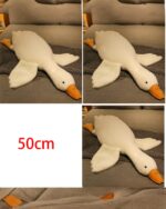 Feather Gang - The Giant Goose Plush, a large white plush toy with orange beak and feet, 50cm long.