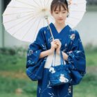 Deep Blue Yukata - Japanese Aesthetic word1