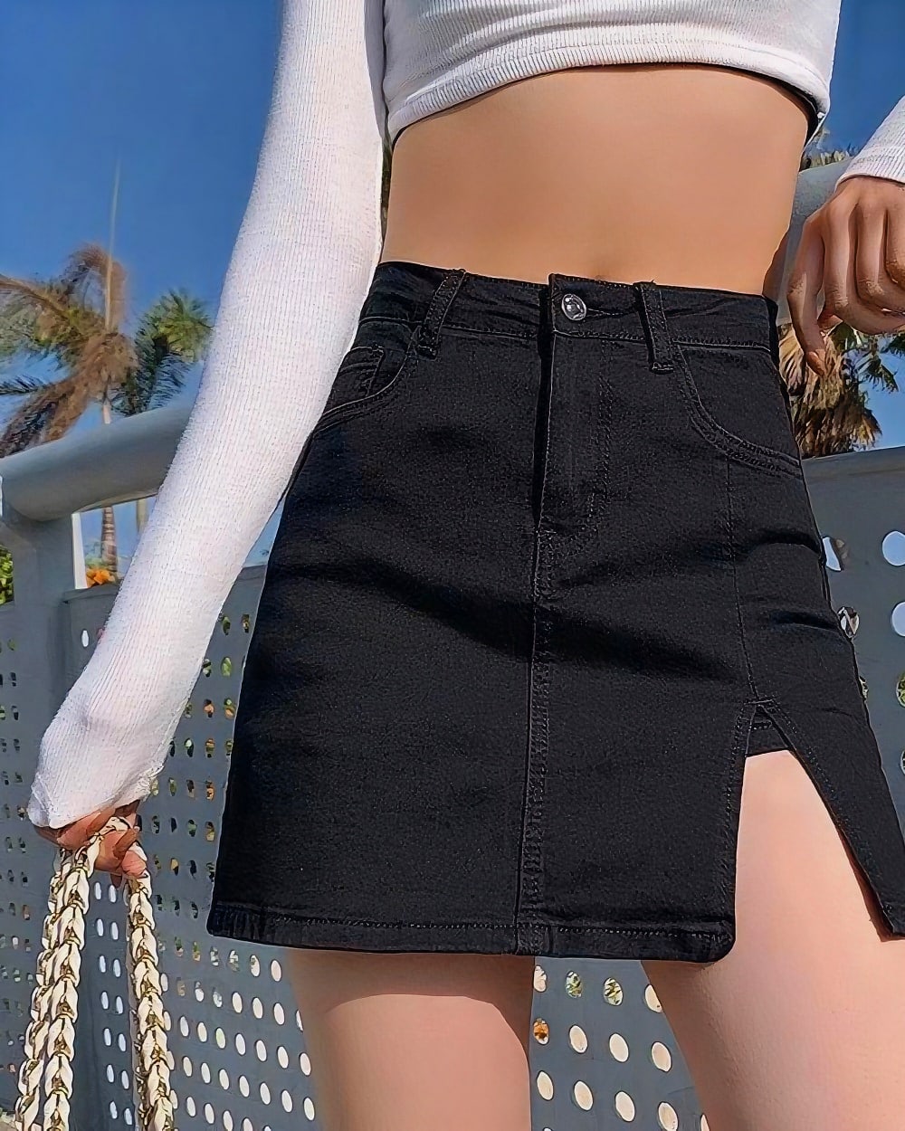 c7nbuffbzdhitac1hbur.jpg High Waist Denim Skirt - Y2K Aesthetic word1