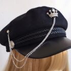 Gothic Style Army Hat - Lolita Aesthetic word1