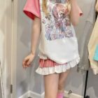 Printed Pink Kawaii T-Shirt - Cutecore Aesthetic word3