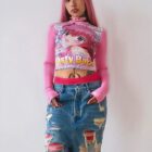 Y2K Style Long Sleeve T-Shirt - Animecore Aesthetic word1