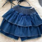Two-piece Coquette Denim Set - Y2K Aesthetic word3
