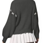 Dark Loose Pullover Sweater - Gothic Aesthetic word2