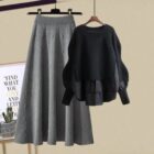 Loose Lazy Style Set - Korean Aesthetic word1