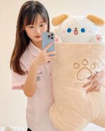 Kawaii Big Taiyaki Plushie - Cute Animals Edition, a large tan dog plushie.