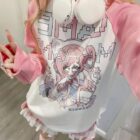 Printed Pink Kawaii T-Shirt - Cutecore Aesthetic word3