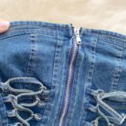 Two-piece Coquette Denim Set - Y2K Aesthetic word3