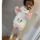 Pink Embroidered Sweater - Jojifuku Aesthetic word2