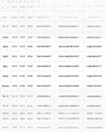 Size chart for the neko pullover hoodie, showing measurements for various sizes.