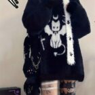 Kawaii Neko Sweater - Goth Punk Aesthetic word1