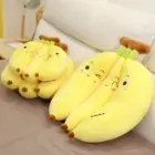 Cute yellow banana plushies in a three-pack edition. Soft, detailed plush toys.