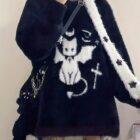 Kawaii Neko Sweater - Goth Punk Aesthetic word1