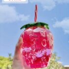 Kawaii Strawberry Water Bottle word1