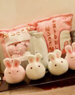 A Large Bag Of Snacks Plushies featuring cute bunny designs.