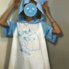 Ghost Neko Hooded T-Shirt - Harajuku Aesthetic word1