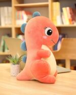 Cute kawaii dino plushie, soft and cuddly, perfect aesthetic room decor.