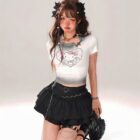 Kawaii Lolita Mini Skirts - Harajuku Aesthetic word3