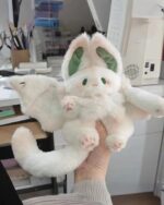 Kawaii Moonlight the Bat Rabbit Plushie, a soft aesthetic plushie with bat wings and bunny ears.