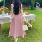 Long Pink Dress - Vintage Aesthetic word1