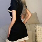 Summer Lace Square Collar Dress - Korean Aesthetic word2