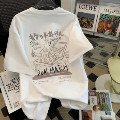 Retro Japanese Print T-shirt