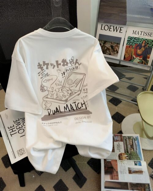 Retro Japanese Print T-shirt