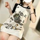 Playful Neko Cat T-Shirt - Harajuku Aesthetic word1