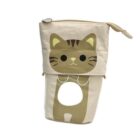 Kawaii cat pencil case, foldable design, Neko Collection.