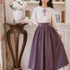 French-Style Double Layer Dress - Cottagecore Aesthetic word1