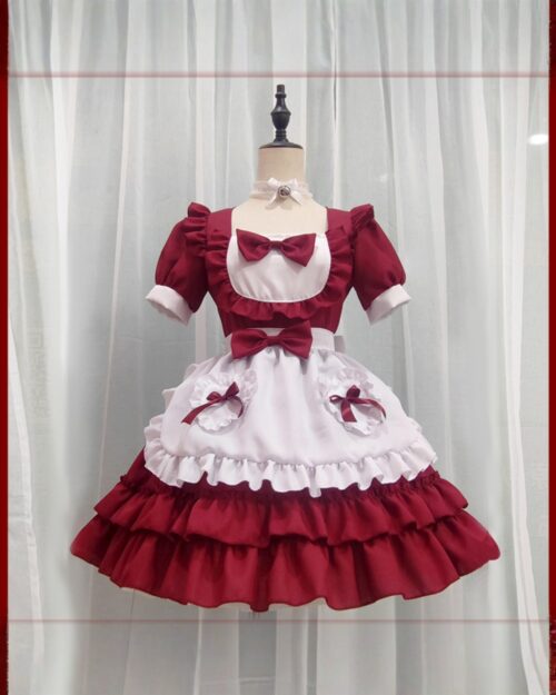Red Maid Dress - Kawaii Clothes