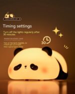 Cute panda night lamp with soft glow, ideal for bedroom decor.